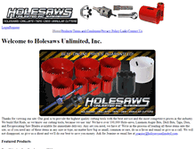 Tablet Screenshot of holesawsunlimited.com